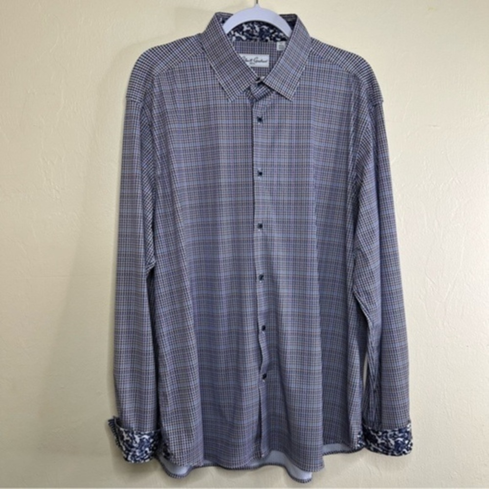 Classic Men's Blue Plaid Button-Up Shirt